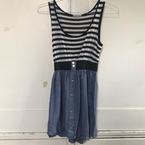 Charlotte Russe Fake Jean and Striped Dress